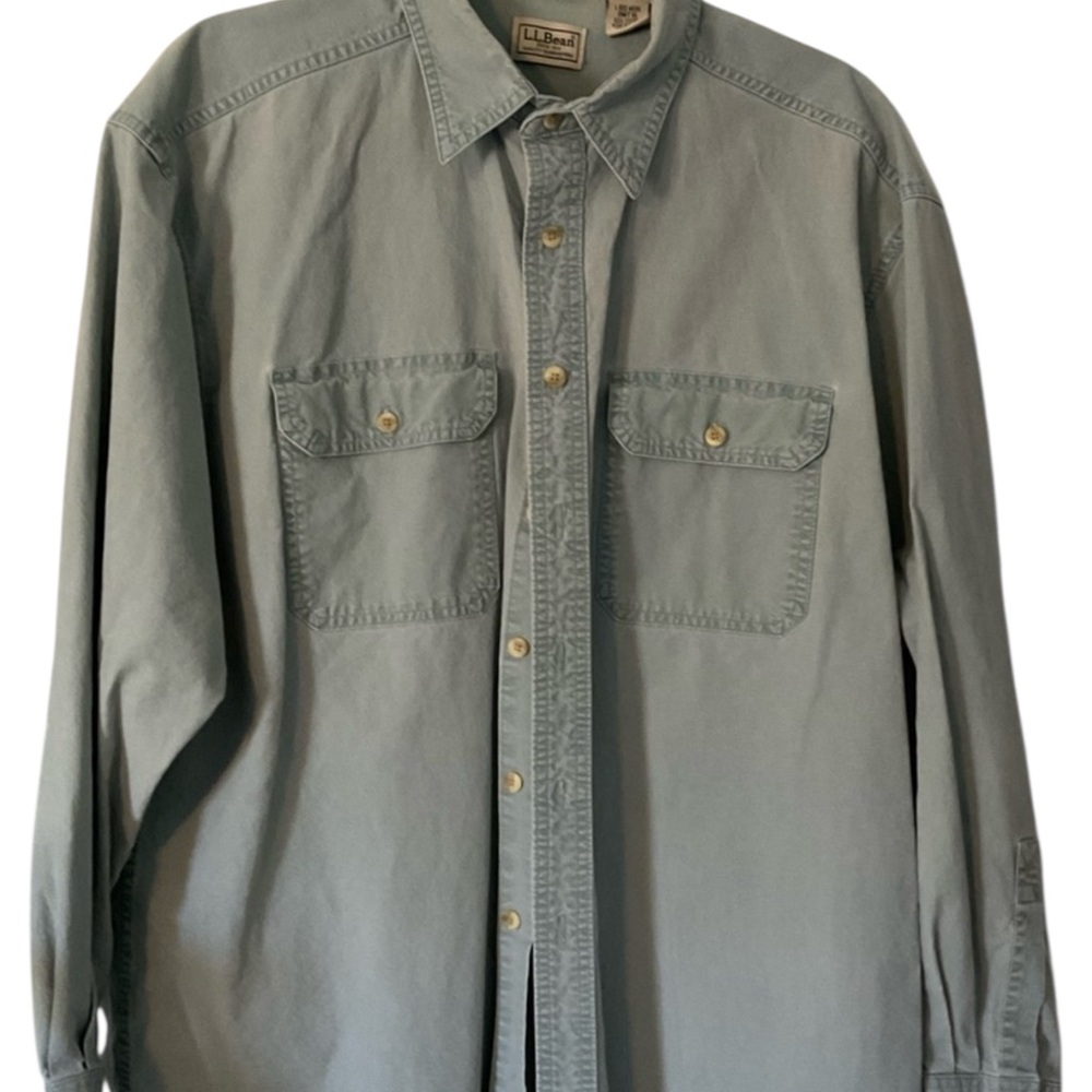 Men’s LLBean Lakewashed Cotton Shirt, Large
